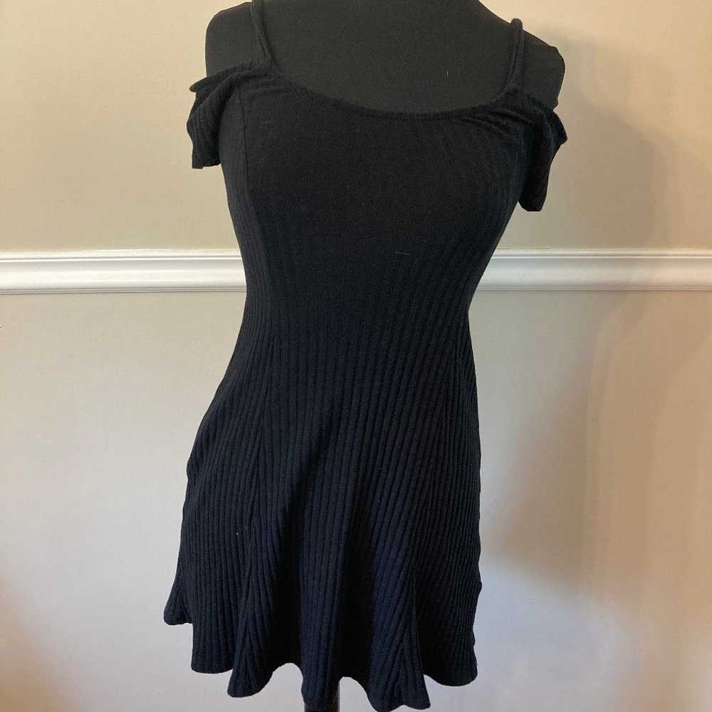 Silence & Noise Black Cold Shoulder Dress
